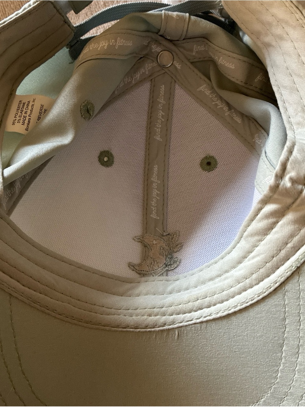 NEW Blogilates-Hat Cap Strap Back Womens Gray Green PonyTail Gym/Yoga Pilates OS - Picture 6 of 8